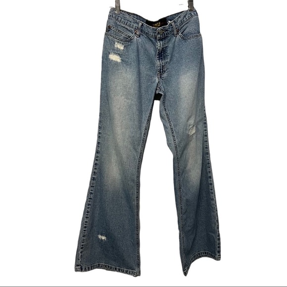 VINTAGE TODD OLDHAM DISTRESSED JEANS (JUNIOR) SIZE 13 - Picture 4 of 9